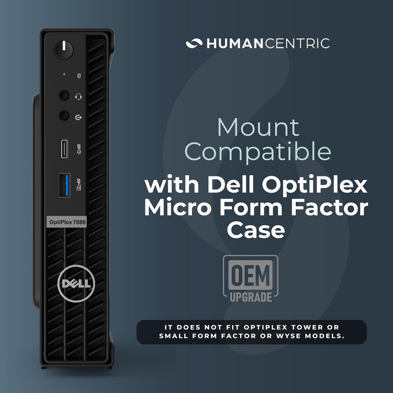 HumanCentric Mount Compatible with Dell OptiPlex Micro Form Factor Case,