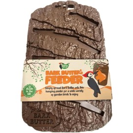 Happy Bird Bark Butter Feeder - Single, High-Density Plastic, Easy to Clean, Hanging Eyelet for Wild Bird Feeding