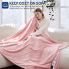 Sealy Heated Blanket Electric Throw 50"x60", Soft Double Flannel Electric