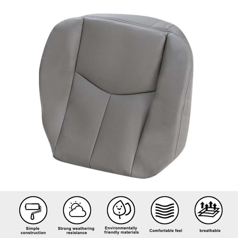 SecosAutoparts Driver & Passenger Bottom & Foam Cushion Leather Seat