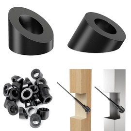 Toscoco 30 Pack 5/16" Black Angle Beveled Washers – 30 Degree T316 Stainless Steel Cable Railing Hardware for 1/8" Invisible Cable Railing Kit – Stair End Fittings for Wood & Metal Posts