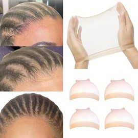 Asteria Invisible HD Wig Cap for Women Elastic Wig Cap for Lace Front Wig Stretchy Thin Nylon Wig Caps Hair Covers for Wig(4 Pieces/2 Pack)