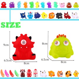 Funny Monster Pinch Toy Stress Relief Toys,2pc Monsters Red Green Popping Worm Stress Toy,Fidget Toys Squishy Squeeze Toy with Pop Out Eyes for Kids Adults Autistic Birthday Gift,Xmas Stocking Fillers
