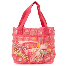 InflatDecor Kids Beach Bag Girls Purple Beach Tote – Red Soft Bubble Beach Bag for Toddlers – Lightweight, Waterproof, Inflatable Travel Bag for Summer Holidays, Swimming, Sand & Pool Fun