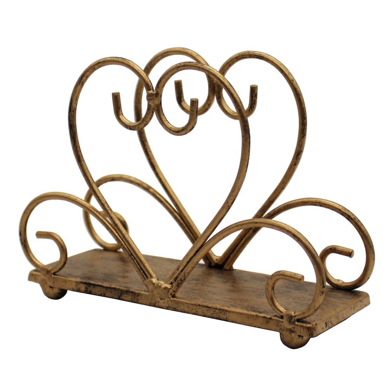 (Bronze) - Metal Table Napkin Holder Freestanding Tissue Dispenser, Bronze