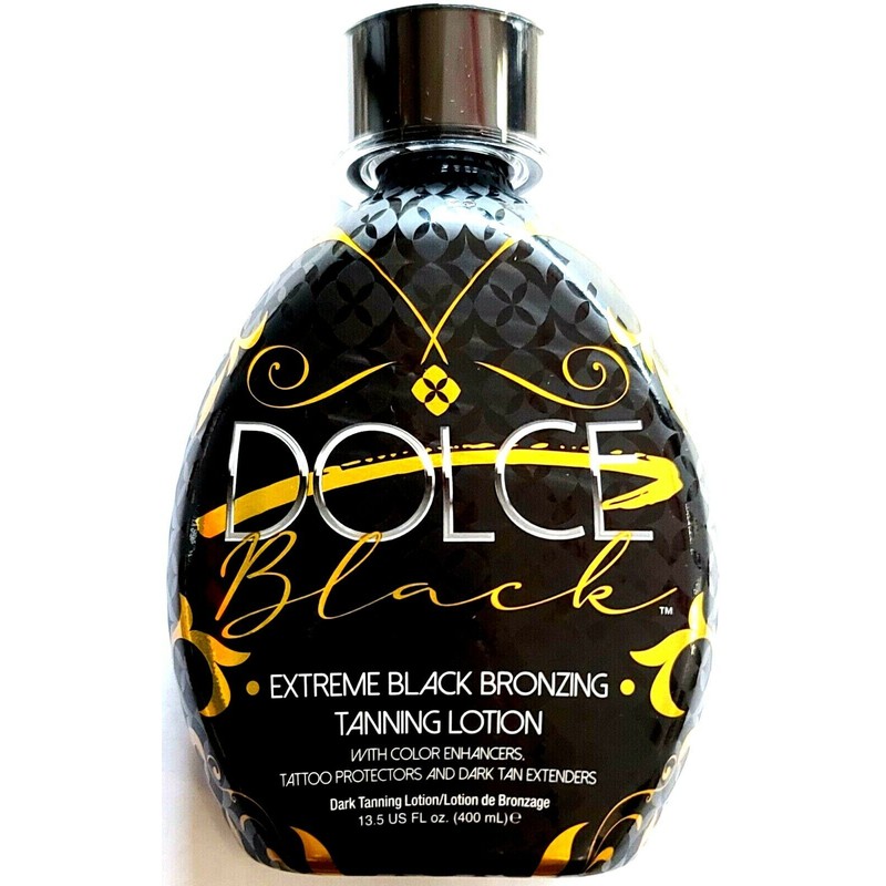 Dolce Black Extreme Bronzer Tanning Lotion w/ Tattoo Protection &