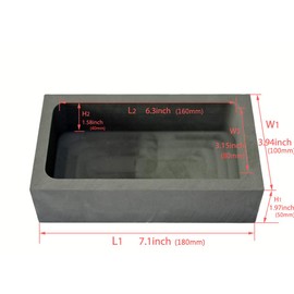 Graphite Ingot Mold Melting Casting Mould for Gold Silver Nonferrous Metal (9500g)