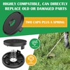 XIJIANG 2 x spool cover, with grass trimmer spring, compatible