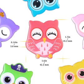 MORCART 6PCS Cute Owl Magnets for Fridge, Animal Magnets for Refrigerator Kitchen Office Classroom Lockers Teacher Students Whiteboards