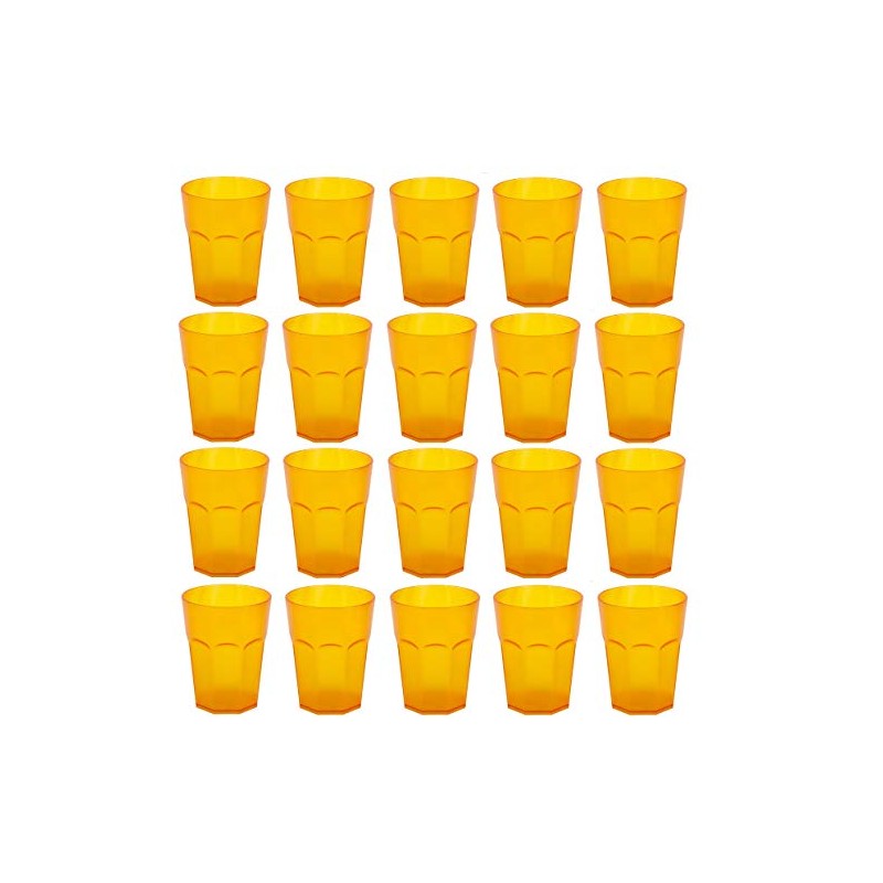 Engelland - 20 x Plastic Cups Drinking Cups Orange Cocktail