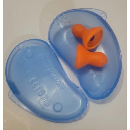 Howard Leight Honeywell Howard Leight Quiet Reusable Earplugs, 10 Pairs QD1, Orange with case