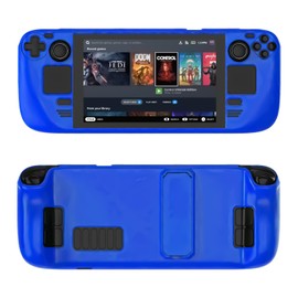 Steam Deck Case, Steam Deck Carrying Case, Kickstand Protective Case for Steam Deck, Valve Steam Deck Accessories with Drops, Scratches, Dust, Fingerprints, Hands Full (Sapphire