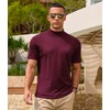 Men's Mock Turtleneck Short Sleeve Soft Lightweight Casual Basic T-Shirts