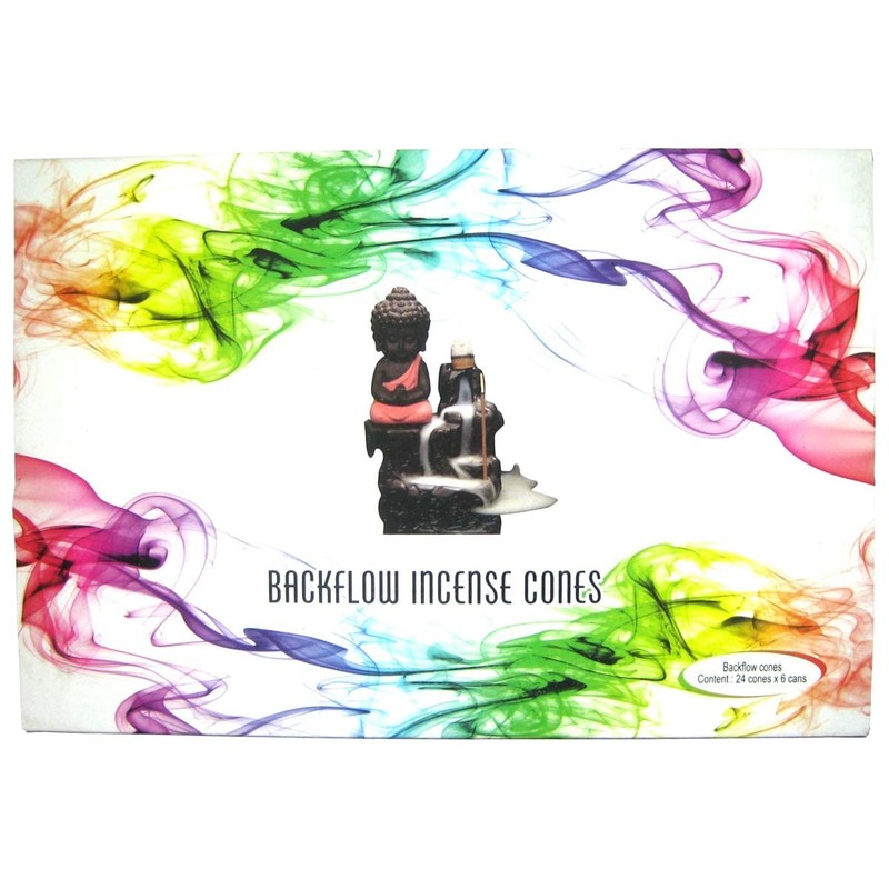 Rose Backflow Incense Cones - 9cm x 7cm (Pack of