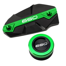 ZESIDIMO For Kawasaki Z650 2023 2024 Z 650 2017-2022 Motorcycle Accessories Front Rear Cover Liquid Reservoir Lid (Green)