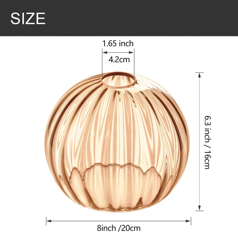 Clear Glass Shade,Replacement Globe & Cover for Lighting Fixture, 8"