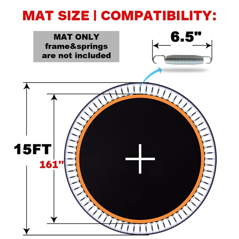 Trampoline Mat, Fits 15 ft Frame Using 96 pcs 6.5