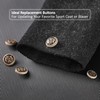 MASONEE 14 Pieces Gold Zinc Alloy Blazer Buttons, 23mm &