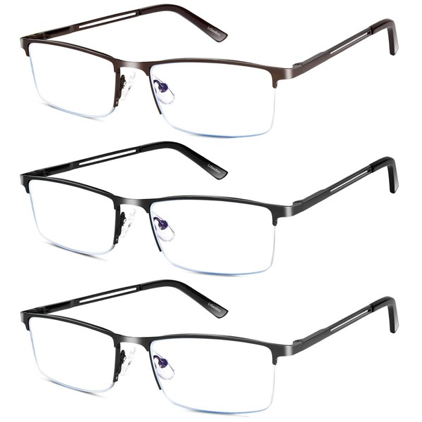 Lcbestbro Reading Glasses for Men, 1.25 Blue Light Blocking Reading