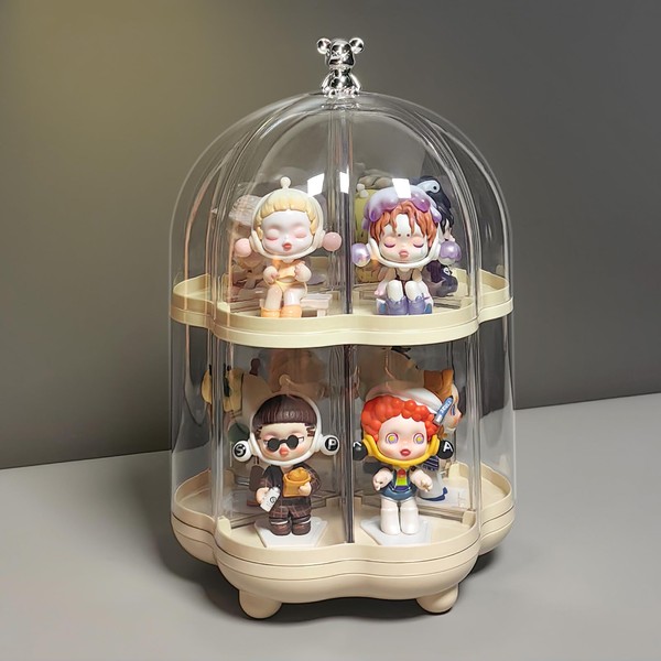 Lotheove Dolls Display Case Figure Toys Storage Box Transparent Blind