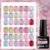 MTSSII 18 Colors Jelly Cat Eye Gel Nail Polish Set,