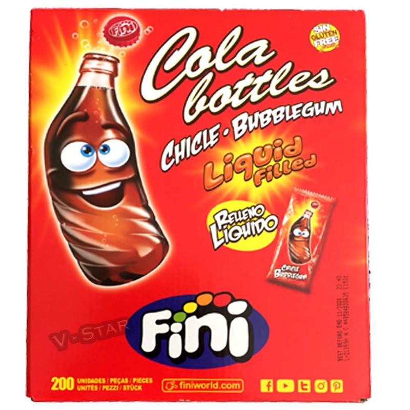 Fini Bubblegum Cola Bottles Chewing Gums 200 Pieces