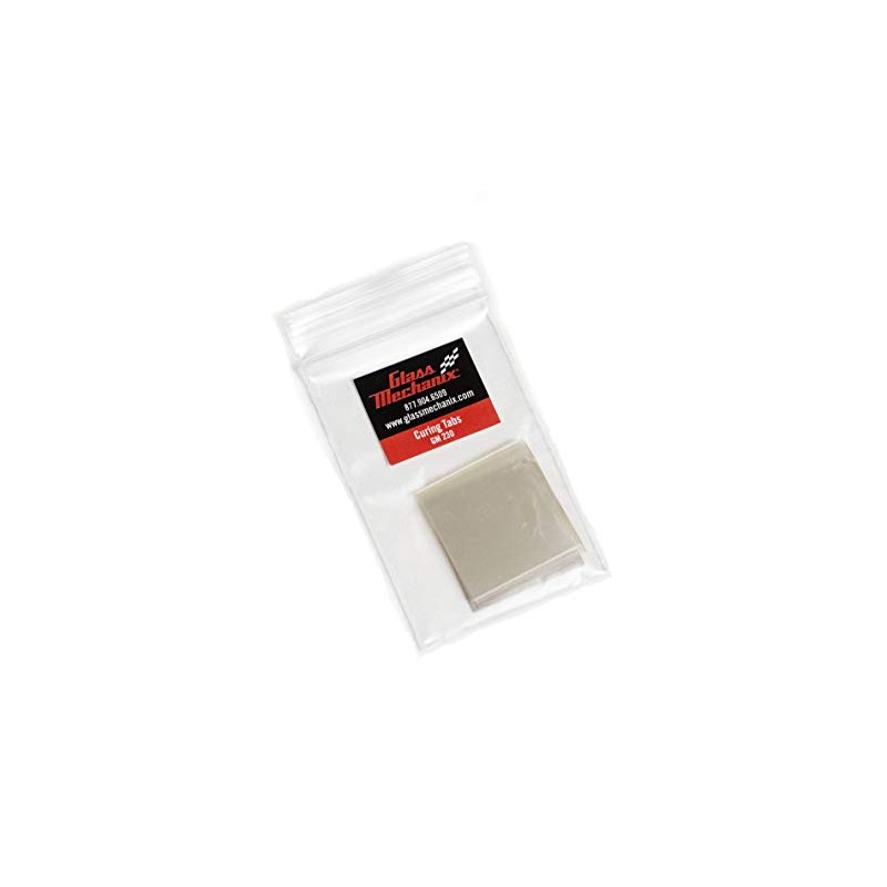 Glass Mechanix Curing Film TABS, PKG of 25, Windshield Repair