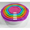 Mr.Gadget's Solutions 5-Piece Hexagonal Plastic Bowl Set with Snap-Lock Lids