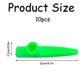 Rumyve 10pcs Plastic Kazoos,Kids Kazoos,Kazoo Flute Diaphragms,5 Colors Kazoo Musical Instruments for Kids Kazoo Toy for Children