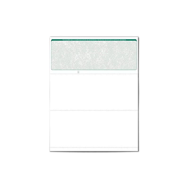 VersaCheck ValueChex Secure Paper Form 1000 - Green Classic -