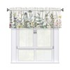 DXTKWL Valance for Windows Wildflowers Leaves Rod Pocket Window Treatment