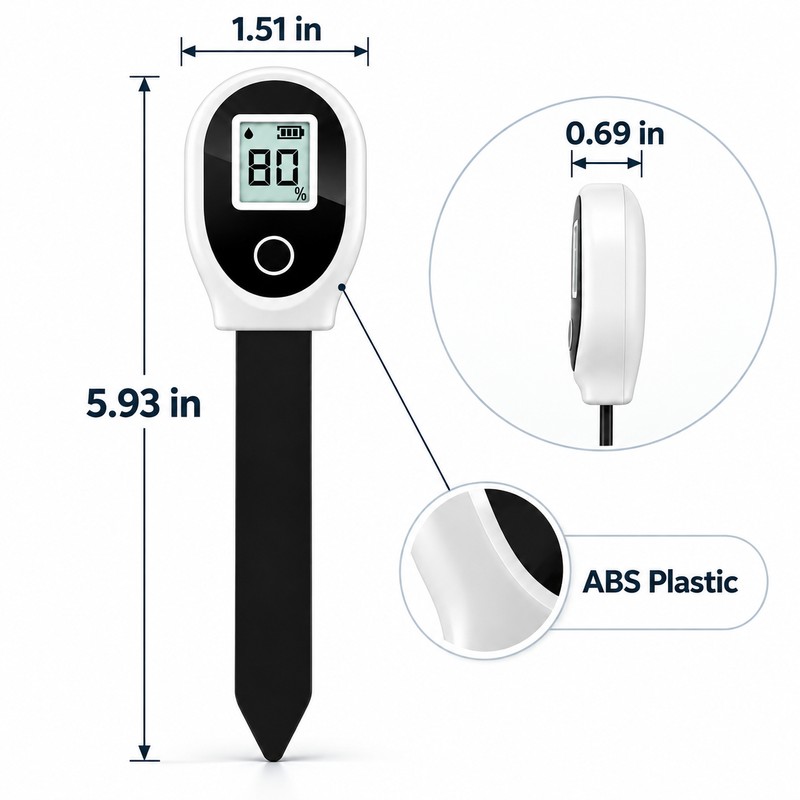 Digital Soil Moisture Meter for Plants – Real-Time Plant Hygrometer