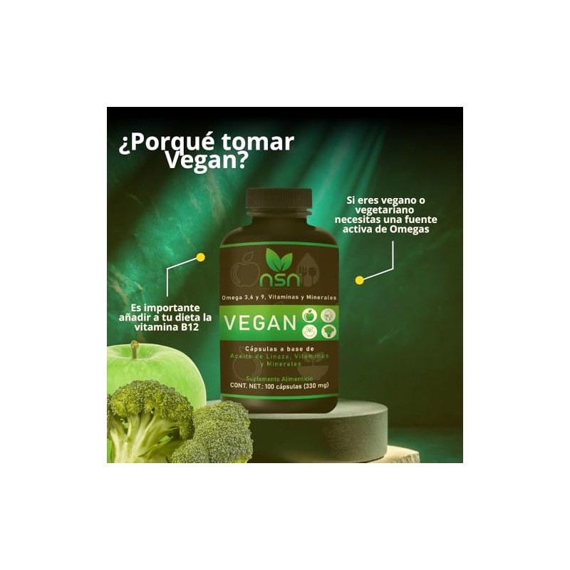 Omegas Veganos Vegan Omega Hierro Vitamina B12 Alimentación Vegana Vegetariana