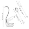 Stainless Steel Swan shaped Fork Spoon Holder with 3 Spoons