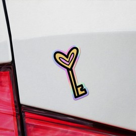 Holographic Decal Stickers of Love Key Premium Waterproof Vinyl Decal Stickers for Laptop Phone Accessory Helmet Car Window Mug Tuber Cup Door Wall Decoration NVCVER3g28681HO