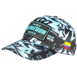 El Patron Cap Blue Turquoise and Black Rhinestone Streetwear Colombia - Unisex, blue