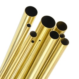 M METERXITY 300mm Brass Round Tube, 1.5mm 2.5mm 3.5mm 4.5mm 5.5mm 6.5mm 7.5mm 8.5mm 9.5mm 11mm OD 0.2mm Wall Thick Brass Seamless Straight Pipe Tubing Set for Construction/Machining/DIY