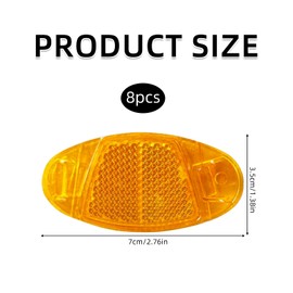 8 Stück Speichenreflektoren Fahrrad, Speichenreflektoren Fahrrad, Katzenaugen Fahrrad Kinder, Rückstrahler Fahrrad Speichen Reflektoren Set, Für Rennrad MTB Trekking Bike & Kinder Fahrrad (Gelb)