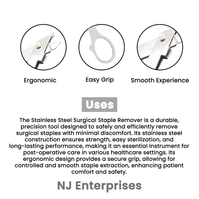 NJ Enterprises® Plastic Skin Staple Remover with Free Stainless Steel