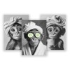 WBdesignz Set of 3 Posters - Monkeys in Spa Look