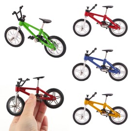 Reastar Pack of 4 Finger Bicycle Mini Bicycle Toy Alloy Finger Mountain Bike Model Ornaments BMX Bicycle Ball Model Bike Gadgets