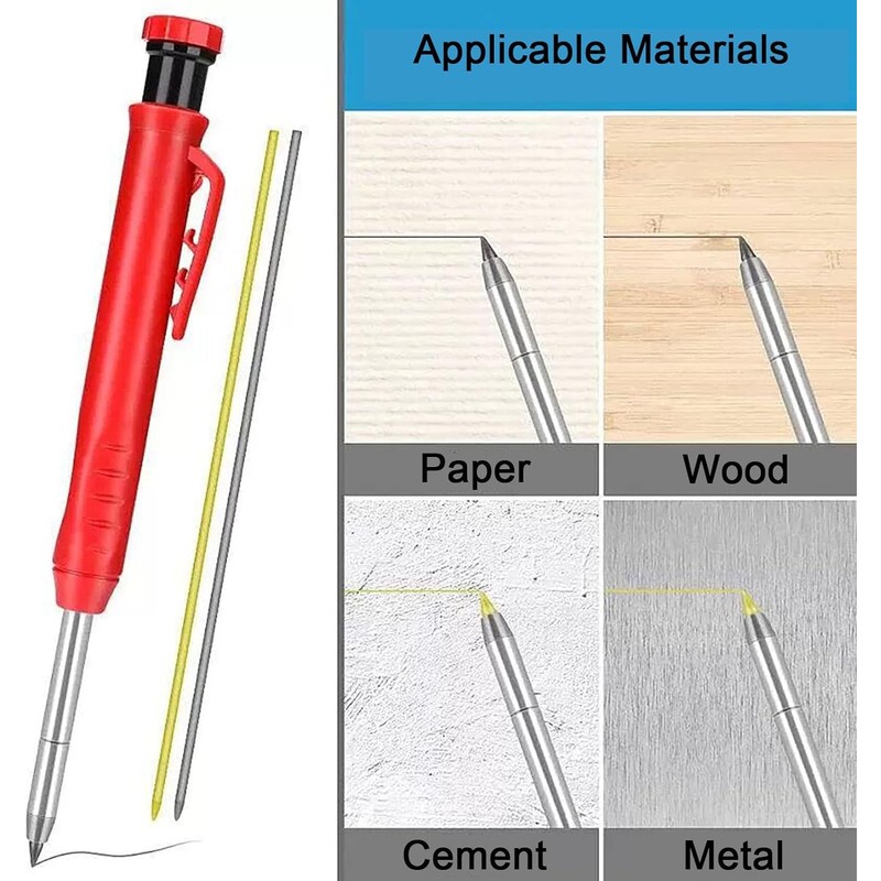 Carpenter Pencils, BetterJonny Sumitsuke Mechanical Pencils with 36 Refills in