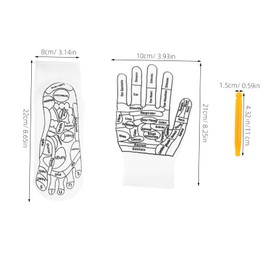 TOVINANNA 1 Set Reflexology Socks and Gloves for Women with Acupressure Tools Comfortable Massage Foot Health and Wellbeing for Home and Travel Use