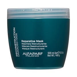 Alfaparf Milano - Máscara reparadora de reconstrucción Semi Di Lino para cabello dañado, sin sulfatos, segura para el cabello teñido, SLS, parabeno y parafina