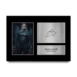 HWC Trading A4 Henry Cavill The Witcher Gifts Printed Signed Autograph Picture for TV Show Fans