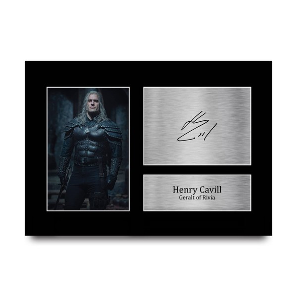 HWC Trading A4 Henry Cavill The Witcher Gifts Printed Signed