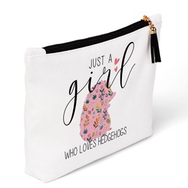 Hedgehog Gifts for Hedgehog Lovers, Hedgehog Stuff Merch Decor, Hedgehog Mom Gifts for Women Women, Unique Christmas Birthday for Hedgehog Lover Owners, Hedgehog Makeup Bag ?Who Loves Hedgehogs