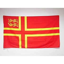 Normandy Saint Olaf Cross 2 lions Flag 2' x 3' for a pole - Normandy Province of France flags 60 x 90 cm - Banner 2x3 ft with hole - AZ FLAG