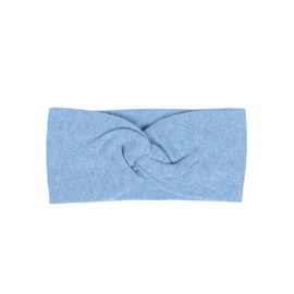 Zwillingsherz Headband 100% Cashmere - High-Quality Knitted Headband In Plain Design for Women and Girls - Wool - Ear Protection - Headband - Warm and Soft for Spring, Autumn and Winter - lightblue