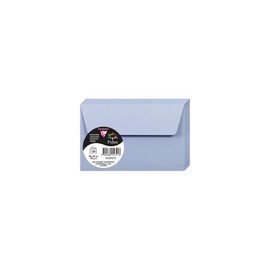 Clairefontaine 55721C Pack of 20 Envelopes Pollen, 90 x 140 mm, 120 g, Ideal for Invitations and Correspondence, Lavender Blue, 1 Pack